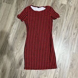 SHEIN Red and Black Mini Dress